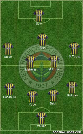 Fenerbahçe SK Formation 2012