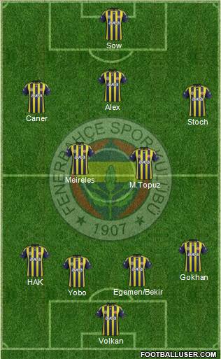 Fenerbahçe SK Formation 2012