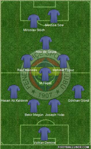 Fenerbahçe SK Formation 2012