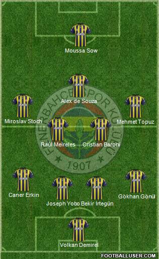 Fenerbahçe SK Formation 2012