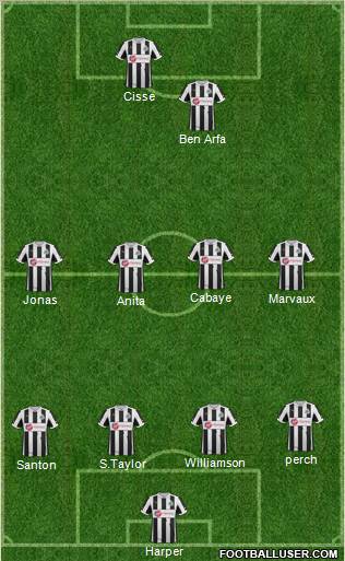 Newcastle United Formation 2012