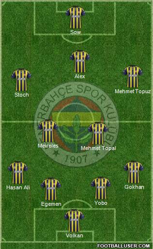 Fenerbahçe SK Formation 2012