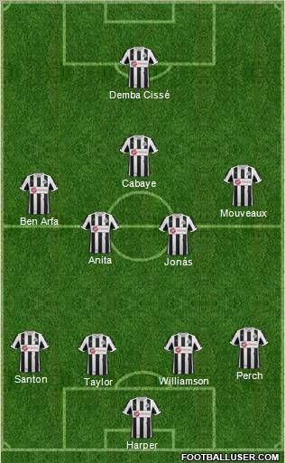 Newcastle United Formation 2012