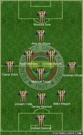 Fenerbahçe SK Formation 2012