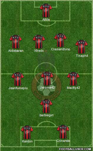 OGC Nice Côte d'Azur Formation 2012
