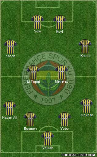 Fenerbahçe SK Formation 2012