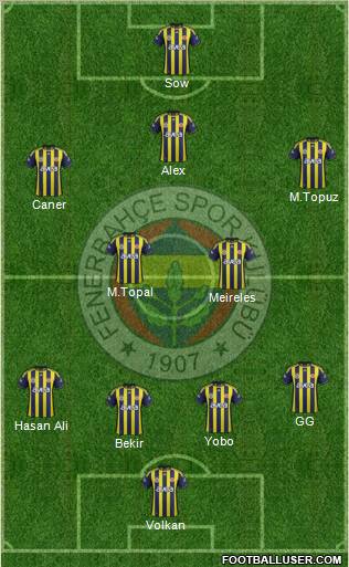 Fenerbahçe SK Formation 2012