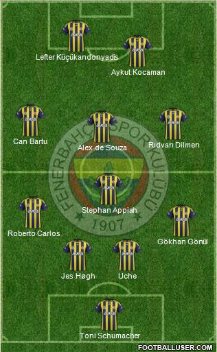 Fenerbahçe SK Formation 2012