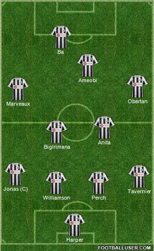 Newcastle United Formation 2012