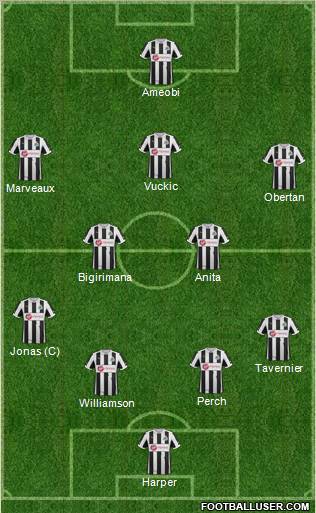 Newcastle United Formation 2012