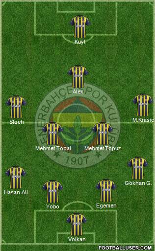 Fenerbahçe SK Formation 2012