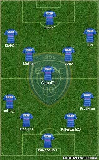 Esperance Sportive Troyes Aube Champagne football formation