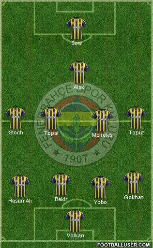 Fenerbahçe SK Formation 2012