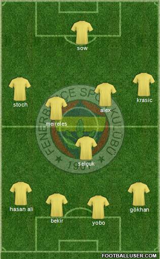 Fenerbahçe SK Formation 2012