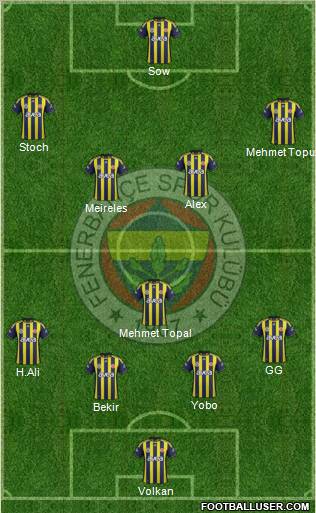 Fenerbahçe SK Formation 2012