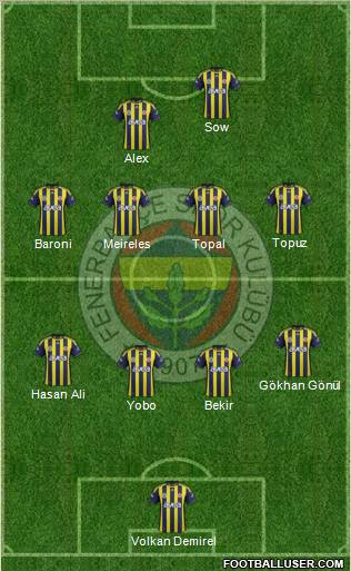 Fenerbahçe SK Formation 2012