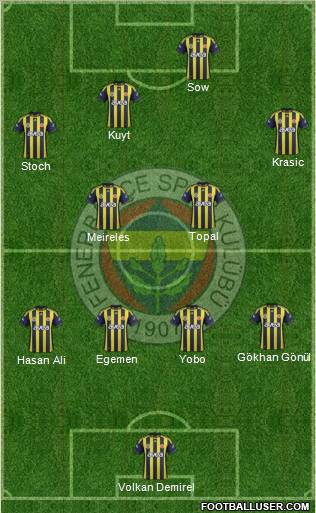 Fenerbahçe SK Formation 2012