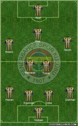 Fenerbahçe SK Formation 2012
