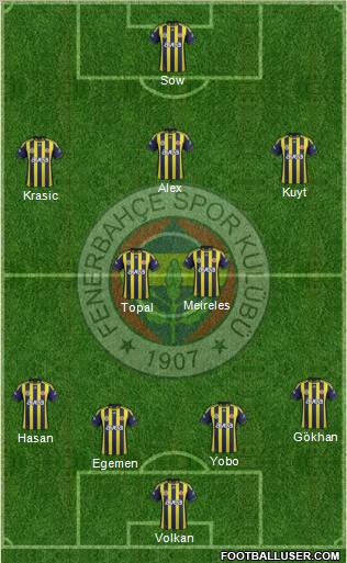 Fenerbahçe SK Formation 2012