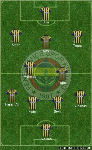 Fenerbahçe SK Formation 2012
