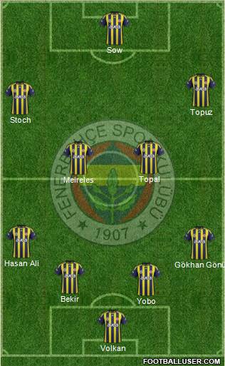 Fenerbahçe SK Formation 2012