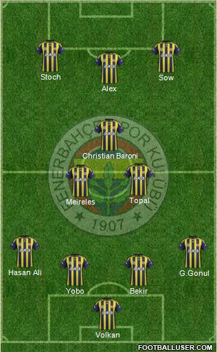 Fenerbahçe SK Formation 2012