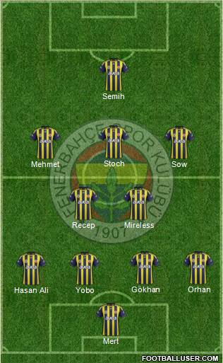 Fenerbahçe SK Formation 2012