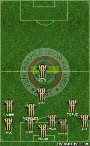 Fenerbahçe SK Formation 2012