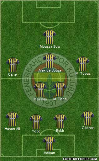Fenerbahçe SK Formation 2012
