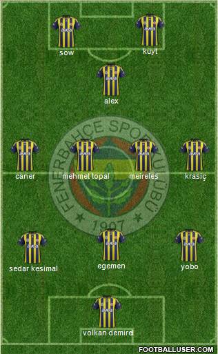Fenerbahçe SK Formation 2012