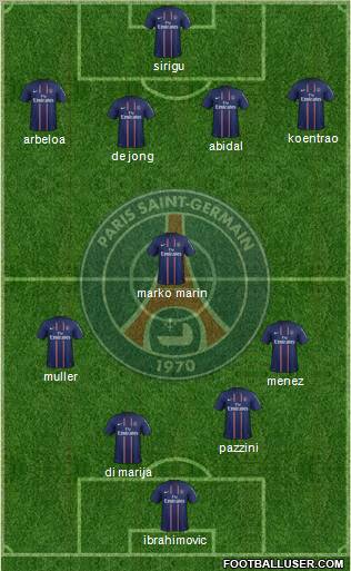 Paris Saint-Germain Formation 2012
