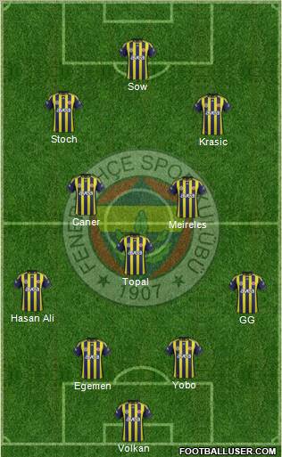 Fenerbahçe SK Formation 2012