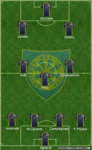 Carrarese 4-3-3 football formation