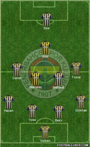 Fenerbahçe SK Formation 2012