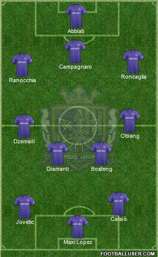 Sanfrecce Hiroshima Formation 2012