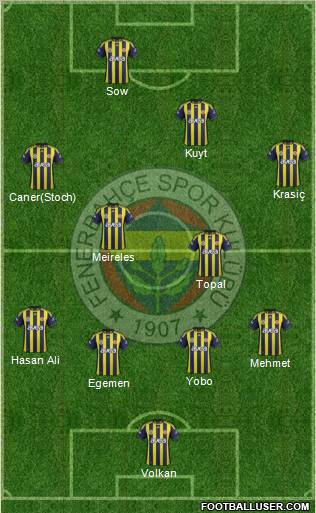 Fenerbahçe SK Formation 2012