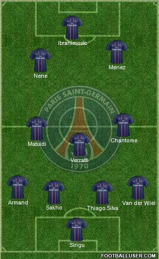 Paris Saint-Germain Formation 2012