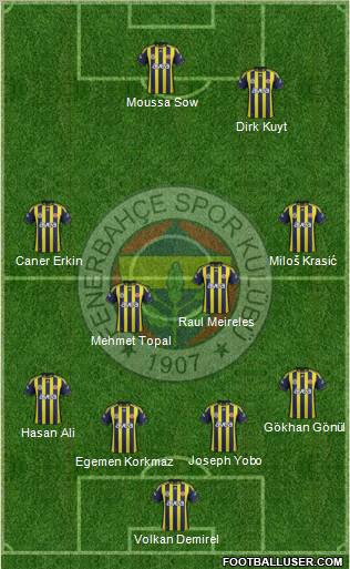 Fenerbahçe SK Formation 2012