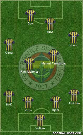 Fenerbahçe SK Formation 2012