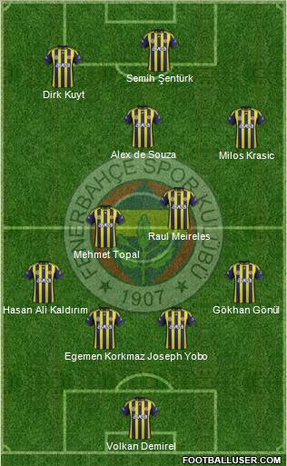Fenerbahçe SK Formation 2012