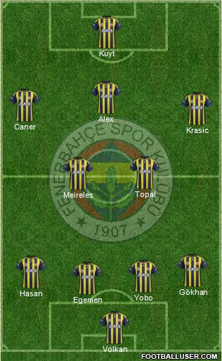 Fenerbahçe SK Formation 2012