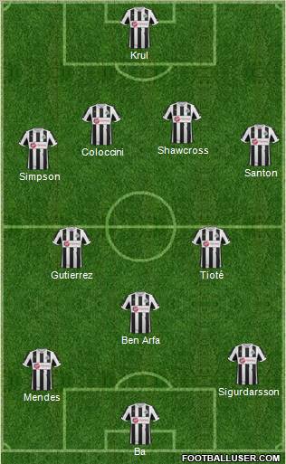 Newcastle United Formation 2012
