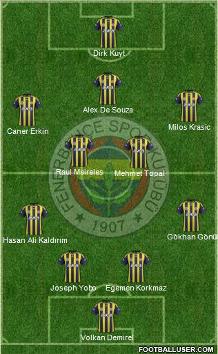 Fenerbahçe SK Formation 2012