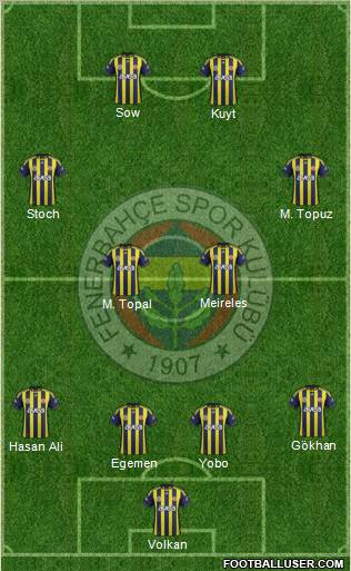 Fenerbahçe SK Formation 2012
