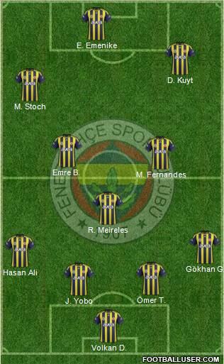 Fenerbahçe SK Formation 2012