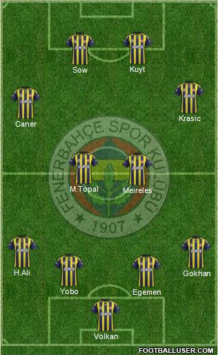 Fenerbahçe SK Formation 2012