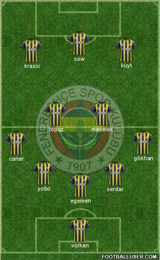 Fenerbahçe SK Formation 2012