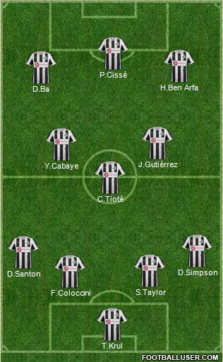 Newcastle United Formation 2012