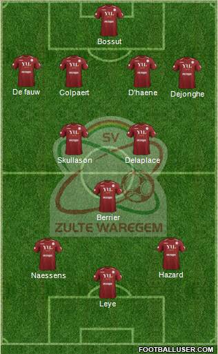 SV Zulte Waregem Formation 2012