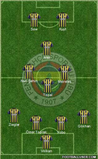 Fenerbahçe SK Formation 2012